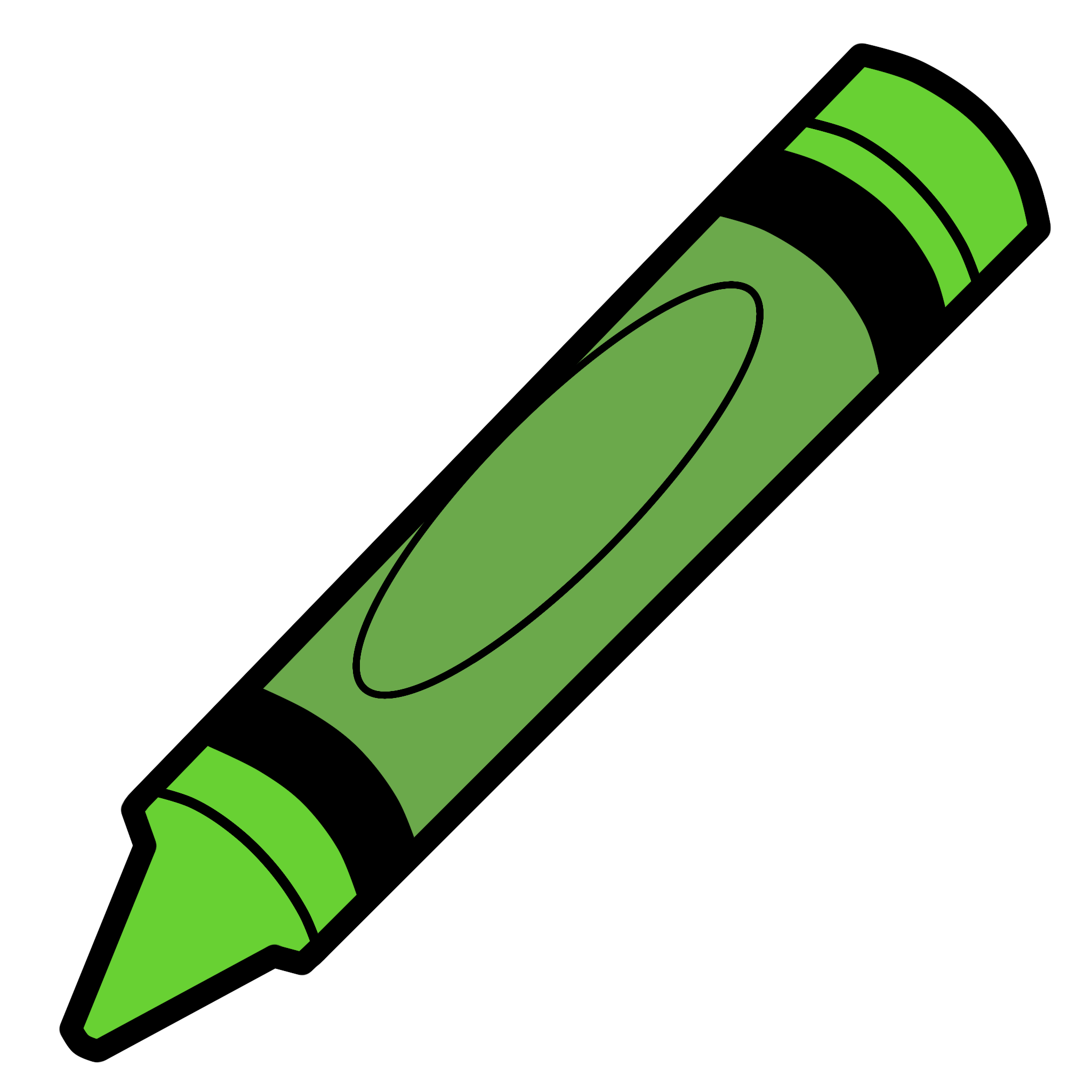 a green crayon